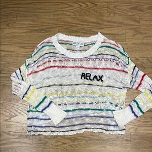 Wildfox Multicolor Relax Knit Sweater SMALL vintage